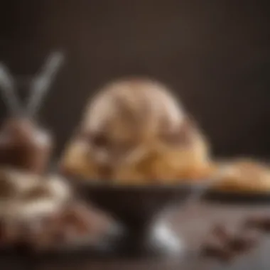 Indulgent Nutella Ice Cream Rich and creamy Nutella ice cream in a decorative bowl