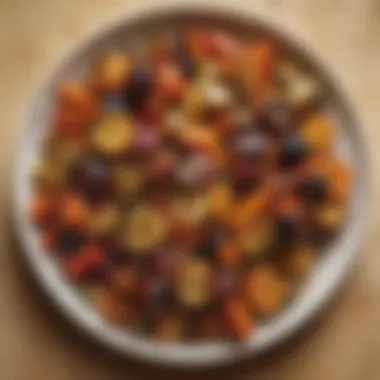 A colorful plate of roasted vegetables drizzled with a tangy balsamic glaze