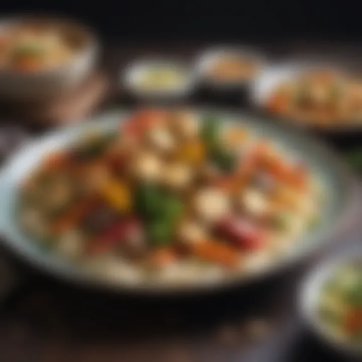 A delicious vegan stir-fry featuring a variety of colorful veggies and tofu