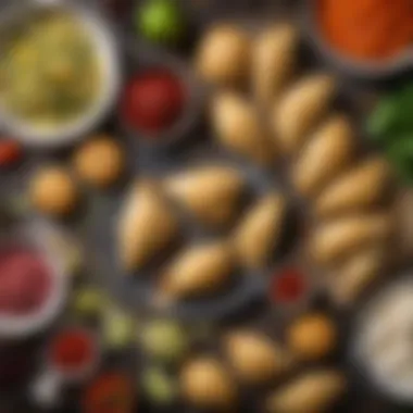 Fresh Ingredients for Crafting Beef Empanadas Ingredients laid out for making beef empanadas, highlighting freshness and diversity.