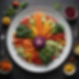 A vibrant assortment of colorful vegetables on a plate