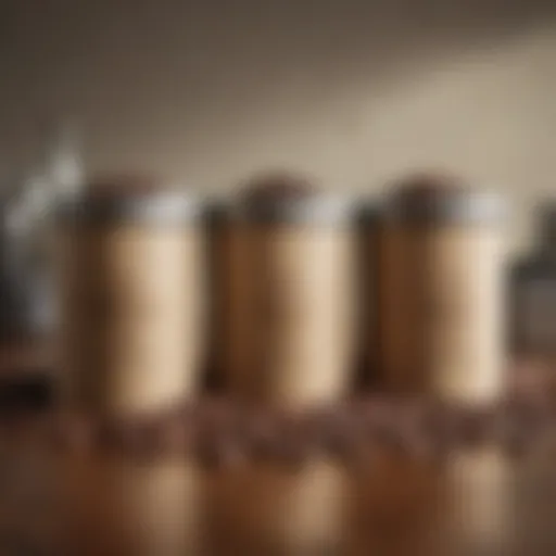 Various coffee bean storage containers