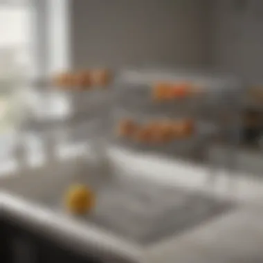 Material Quality in Drying Racks Durable materials used in a large over-the-sink drying rack