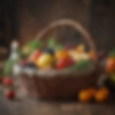The Essence of Seasonal Eating Seasonal ingredients displayed in a rustic basket