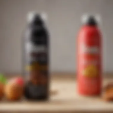 Comparison chart of PAM cooking spray and its alternatives in culinary use.