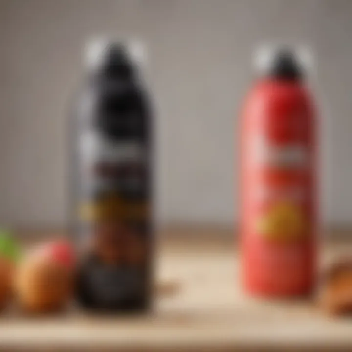 Comparison chart of PAM cooking spray and its alternatives in culinary use.