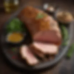 Vibrant array of marinade ingredients including herbs and spices
