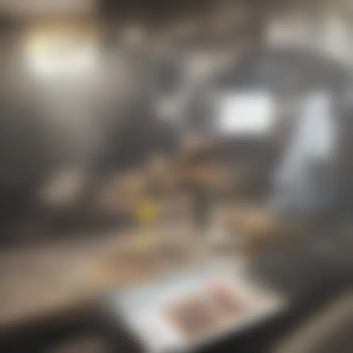 A panoramic view of a bustling dining scene in San Diego, capturing the vibrant food culture