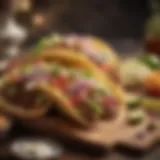 A colorful spread of San Diego's signature taco dishes showcasing local flavors