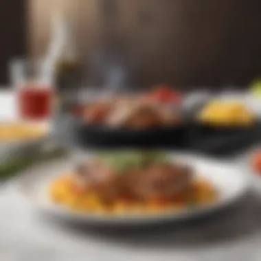 Gourmet Meals from Your Small Countertop Grill A delicious meal plated, showcasing grill-cooked dishes