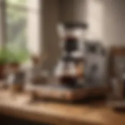 Artisan coffee equipment arranged on a wooden table