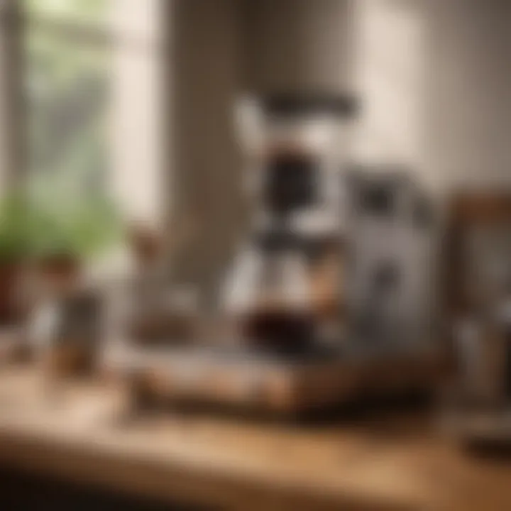 Artisan coffee equipment arranged on a wooden table