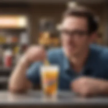 A customer enjoying a beverage with ice from Sonic