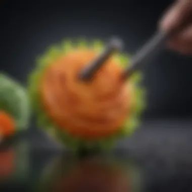 Innovative Spiral Tool Design An elegantly designed spiral tool showcasing its sharp blades and ergonomic handle.
