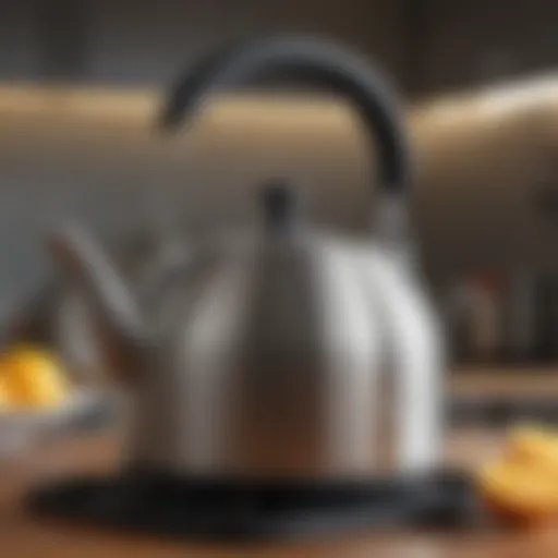 Elegant stainless steel kettle with a classic design