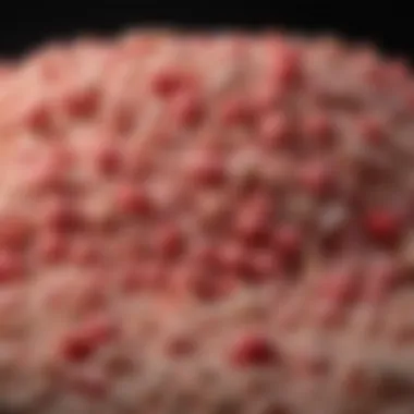 Ingredients Highlight for Strawberry Rice Krispie Treats Close-up view of strawberry rice krispie ingredients