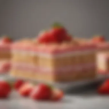 Colorful Presentation of Strawberry Rice Krispie Treats Vibrant strawberry rice krispie treats arranged on a platter