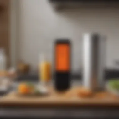 Smart Device Integration with Wi-Fi Thermometer Illustration of smart device integration with a Wi-Fi thermometer