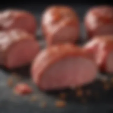 Different cuts of meat ready for tenderization