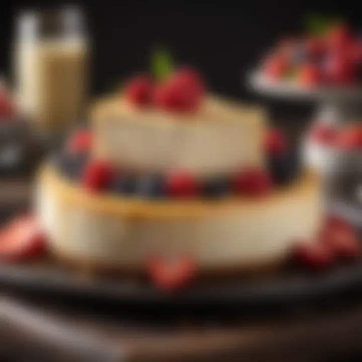 TGI Fridays Vanilla Bean Cheesecake garnished with berries