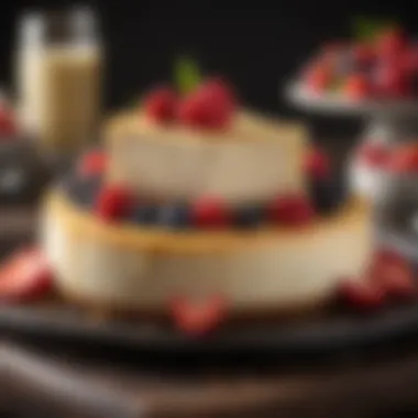 Elegant Presentation of Cheesecake TGI Fridays Vanilla Bean Cheesecake garnished with berries