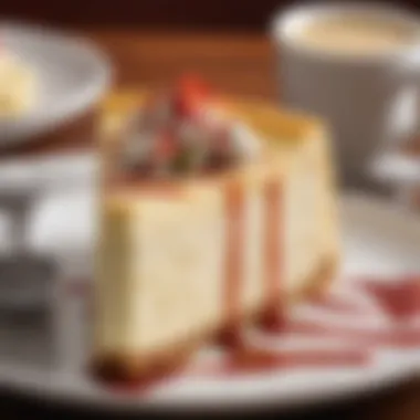 Slice of Creamy Delight Slice of TGI Fridays Vanilla Bean Cheesecake on a plate