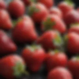 A vibrant assortment of fresh strawberries showcasing their rich colors and textures.