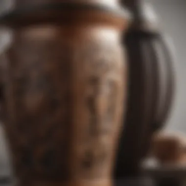 Intricate Design of a Moka Pot Close-up of a moka pot highlighting its intricate design and components