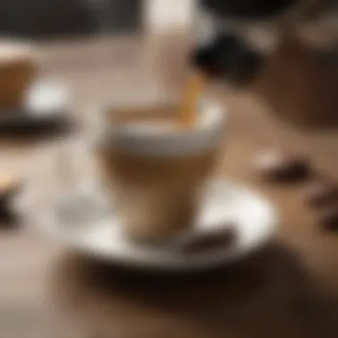 Perfect Espresso with Rich Crema Freshly brewed espresso with a rich crema showcasing the perfect extraction