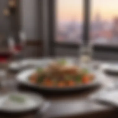 Elevated Solo Dining Experience An inviting table set for a solo dining experience