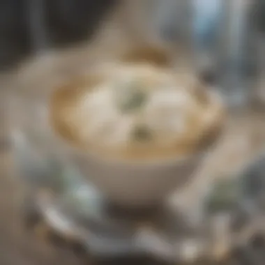 Homemade ricotta cheese in a bowl with herbs