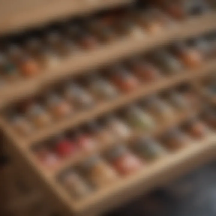 Functional spice storage solution with adjustable compartments