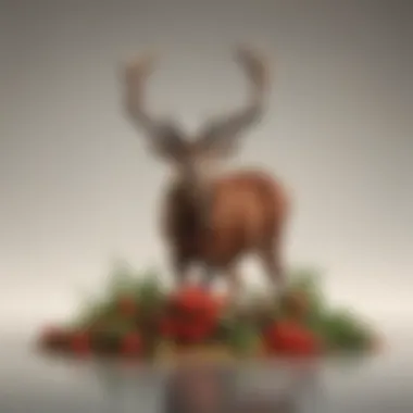 Variety of herbs and spices commonly paired with red stag meat