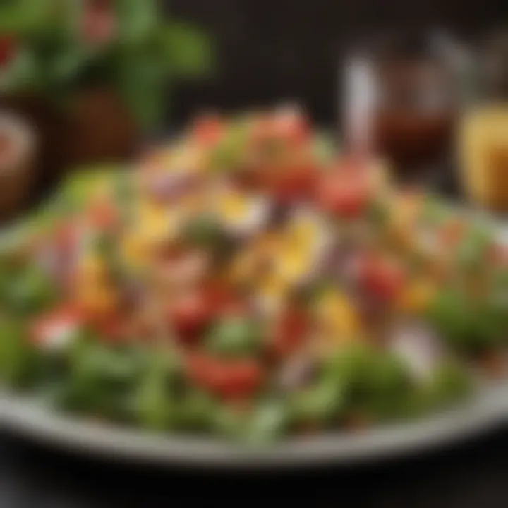 A vibrant salad showcasing fresh ingredients, ready to be enjoyed
