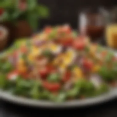 Fresh and Colorful Salad A vibrant salad showcasing fresh ingredients, ready to be enjoyed