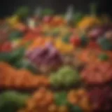 Vibrant selection of organic produce