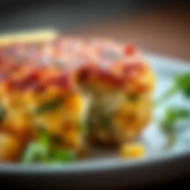Perfection in Flavor and Texture Close-up of a perfectly cooked crab cake with herbs