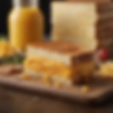 Gourmet Creation with American Cheese A gourmet dish featuring American cheese as a key ingredient.