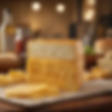 Nostalgic American Cheese Advertisement A vintage advertisement showcasing classic American cheese products.