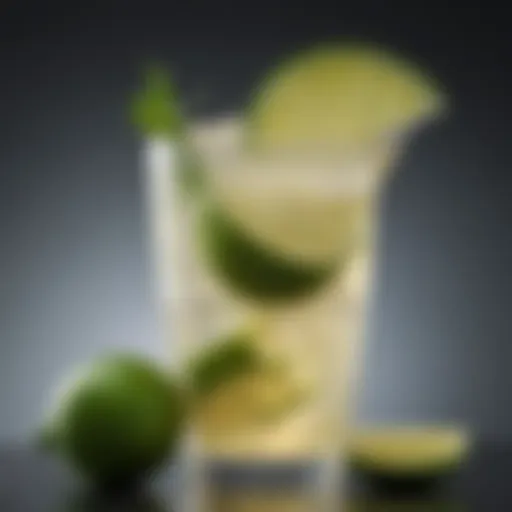 A refreshing glass of lime coke garnished with lime slices