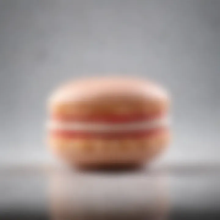 Close-up of a macaron showcasing its delicate texture and filling