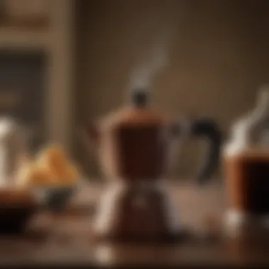 Craftsmanship of the Moka Pot Elegant moka pot design showcasing its craftsmanship