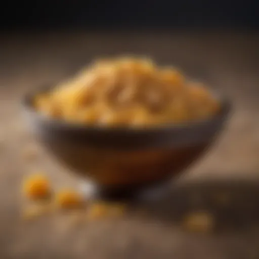 Whole asafoetida in a rustic bowl highlighting its texture