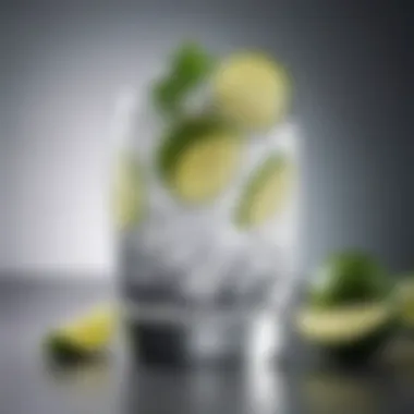 A beautifully crafted gin and tonic with lime garnish