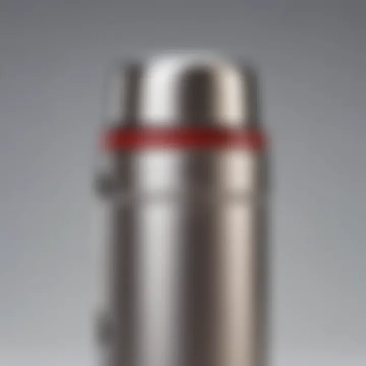 An insulated thermos displaying various insulation layers