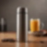 A sleek stainless steel thermos showcasing modern design