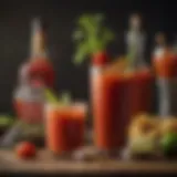 Historical representation of the Bloody Mary cocktail