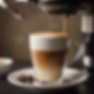 Crafting the Perfect Espresso Shot Pouring a rich, creamy shot of espresso into a small cup