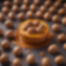 A visually appealing arrangement of Cadbury eggs and peanut butter spread