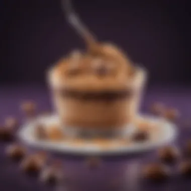 Decadent Peanut Butter and Cadbury Delight A close-up shot of a decadent dessert featuring peanut butter and Cadbury chocolate